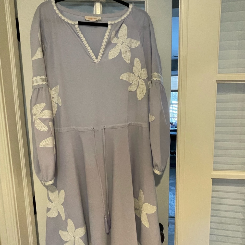 Tory Burch Purple Long Sleeve Dress